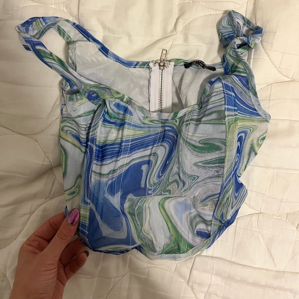 REVOLVE Swirl Print Crop Top